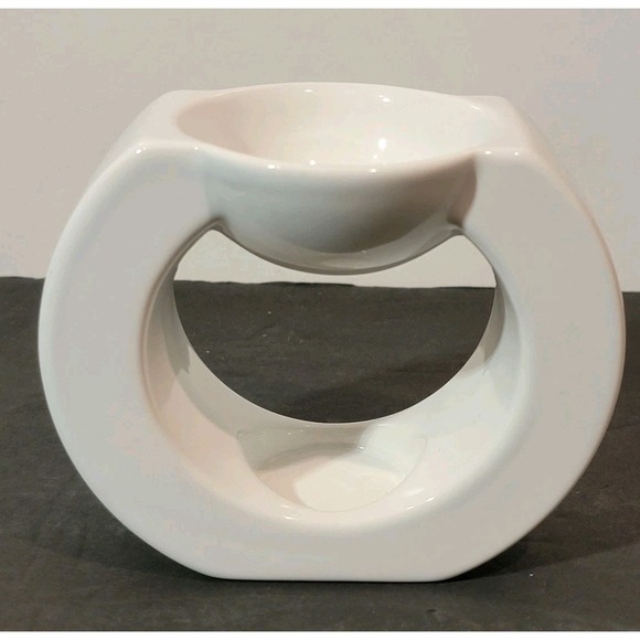 Partylite White Gaia Fragrance Warmer Candle Burn P90636 - Picture 1 of 3